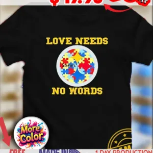 Autism Awareness Pittsburgh Steelers love needs no words Puzzle Pattern shirt