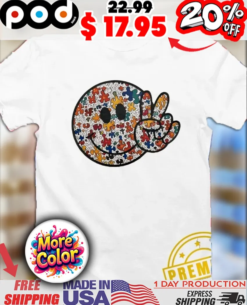Autism Awareness smiley emoji shirt