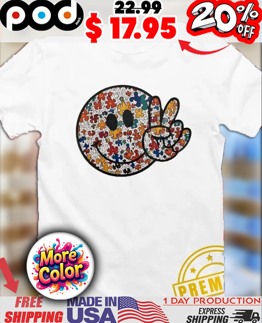 Autism Awareness smiley emoji shirt Autism Awareness smiley emoji shirt