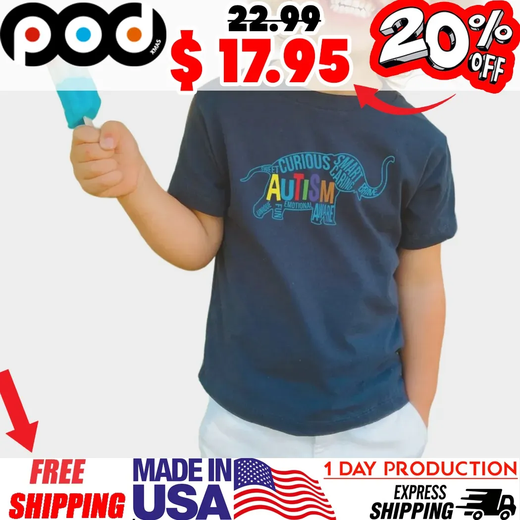 Autism Elephant Curious Smart Caring Unique Emotional Autism Awareness Shirt