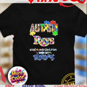 Autism Rays Accept Understand Love Tampa Bay Rays Puzzle Piece Shirt