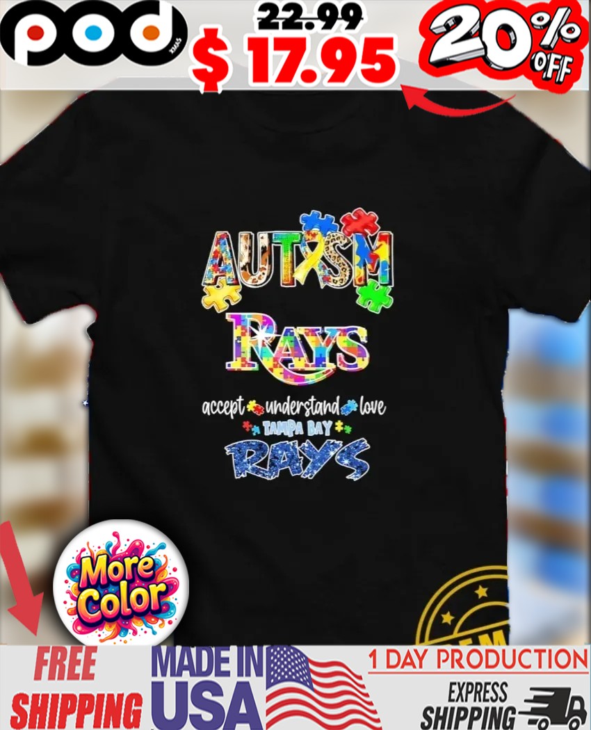 Autism Rays Accept Understand Love Tampa Bay Rays Puzzle Piece Shirt Autism Rays Accept Understand Love Tampa Bay Rays Puzzle Piece Shirt
