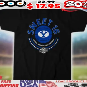 BYU Cougars Basketball Sweet 16 2025 NCAA Men_s Basketball Championship Shirt