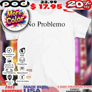Bailey Zimmerman wearing no problemo shirt