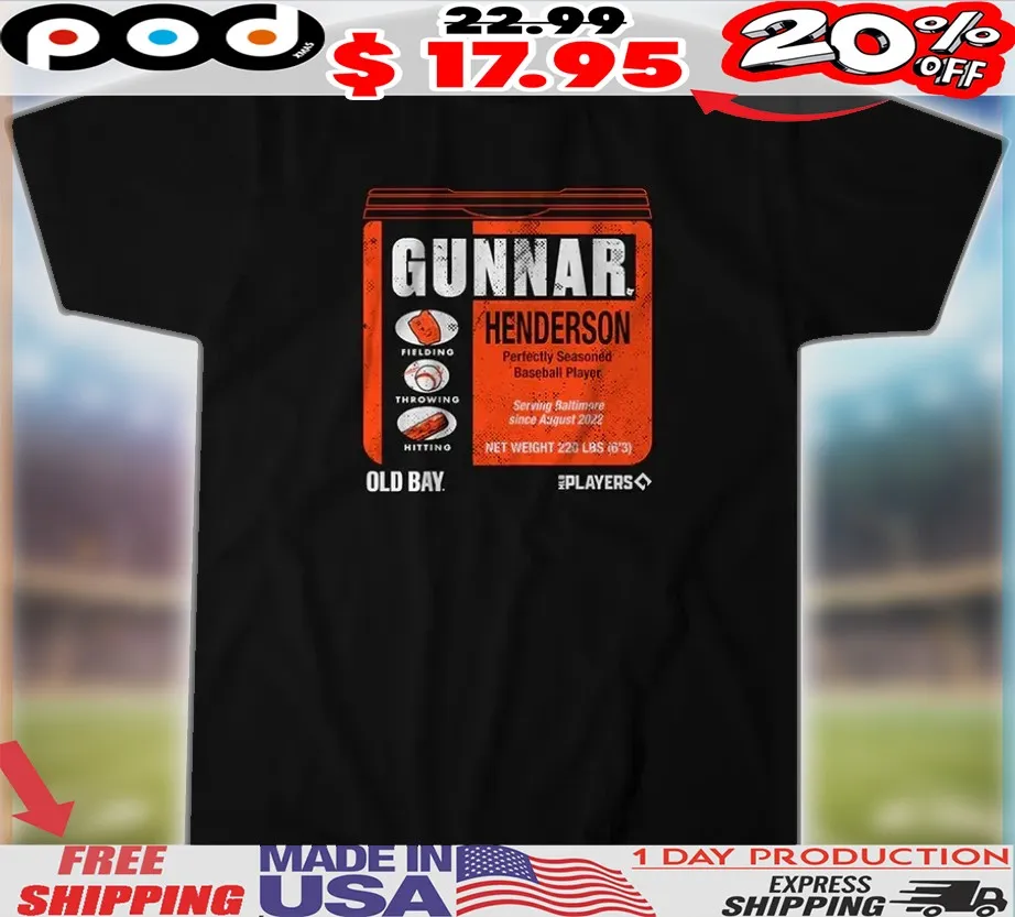 Baltimore Orioles Gunnar Henderson Old Bay Can Shirt Baltimore Orioles Gunnar Henderson Old Bay Can Shirt