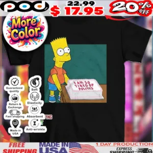 Bart Simpson The Simpsons I am so tired of politics cake shirt