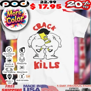 Bart Simpson crack kills vintage shirt
