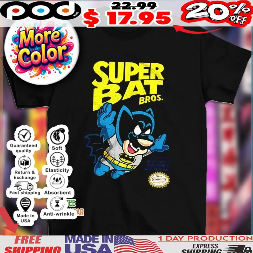 Batman X Super Mario Bros 3 Super Bat Bros shirt Batman X Super Mario Bros 3 Super Bat Bros shirt