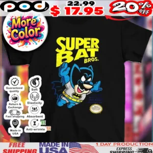 Batman X Super Mario Bros 3 Super Bat Bros shirt