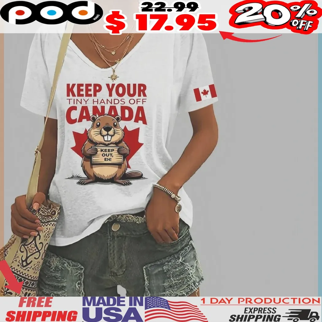 Beaver Cartoon Keep Your Tiny Hands Off Canada Keep Out Eh Maple Leaf Shirt Beaver Cartoon Keep Your Tiny Hands Off Canada Keep Out Eh Maple Leaf Shirt