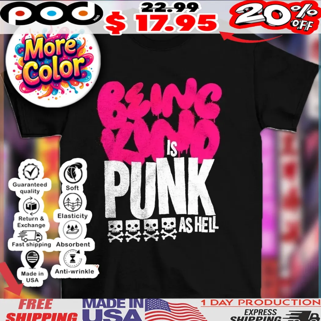Being kind is punk as hell skull shirt