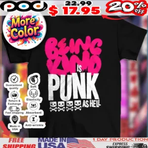 Being kind is punk as hell skull shirt