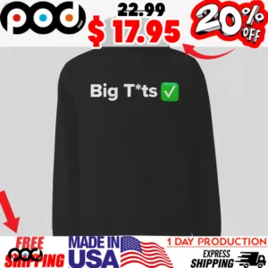 Big Tts green tick shirt
