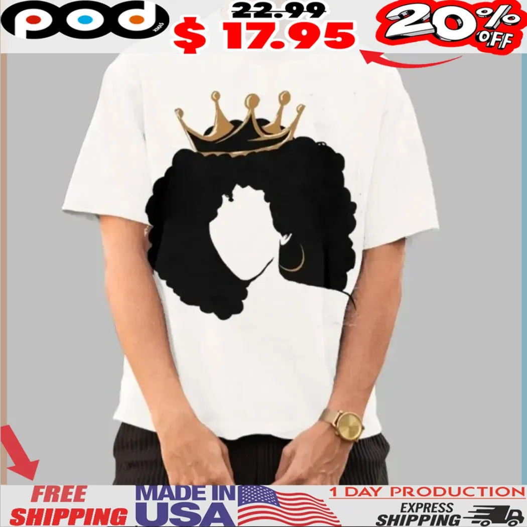 Black Queen With Crown Silhouette Shirt