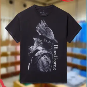 Bloodborne Hunt Your Nightmares Black White Design Shirt