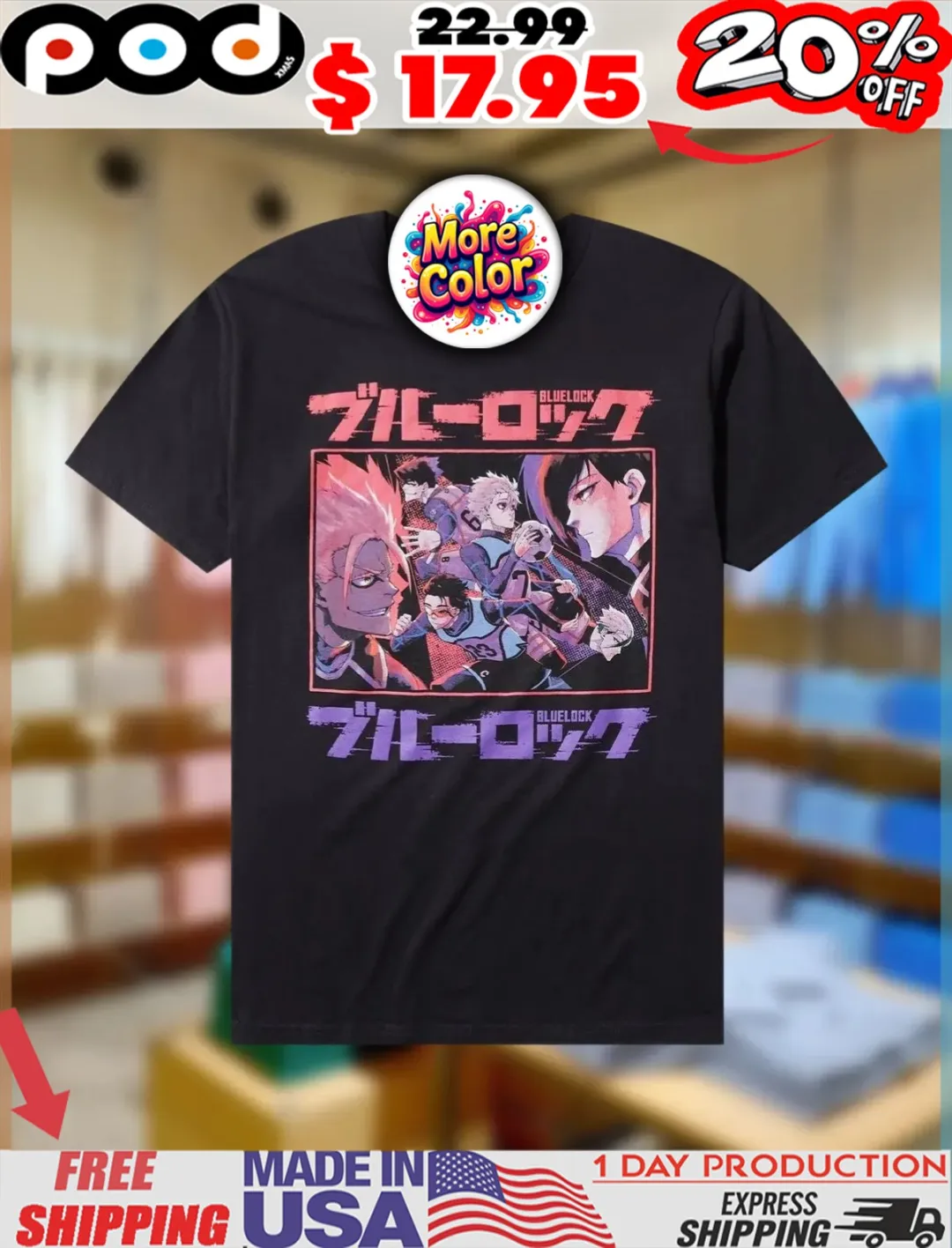 Blue Lock Standoff Anime Art Shirt Blue Lock Standoff Anime Art Shirt