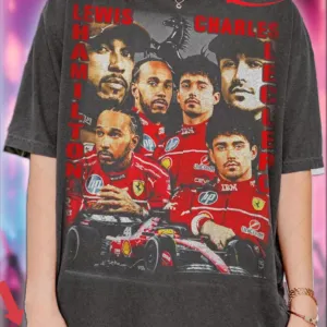 Lewis Hamilton Charles Leclerc Scuderia Bootleg Fan Vintage Bootleg Style Shirt
