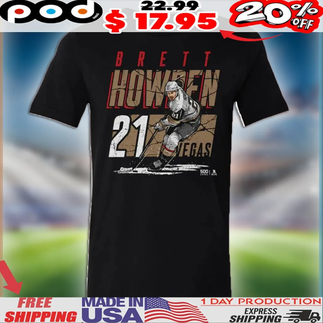 Brett Howden 21 Vegas Golden Knights Player Name NHL Shirt