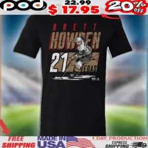 Brett Howden 21 Vegas Golden Knights Player Name NHL Shirt