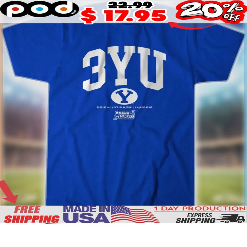 Byu Basketball 3yu 2025 Ncaa Men's Basketball Championship March Madness Shirt