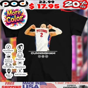 Cade Cunningham Detroit Pistons NBA basketball celebration vintage graphic shirt