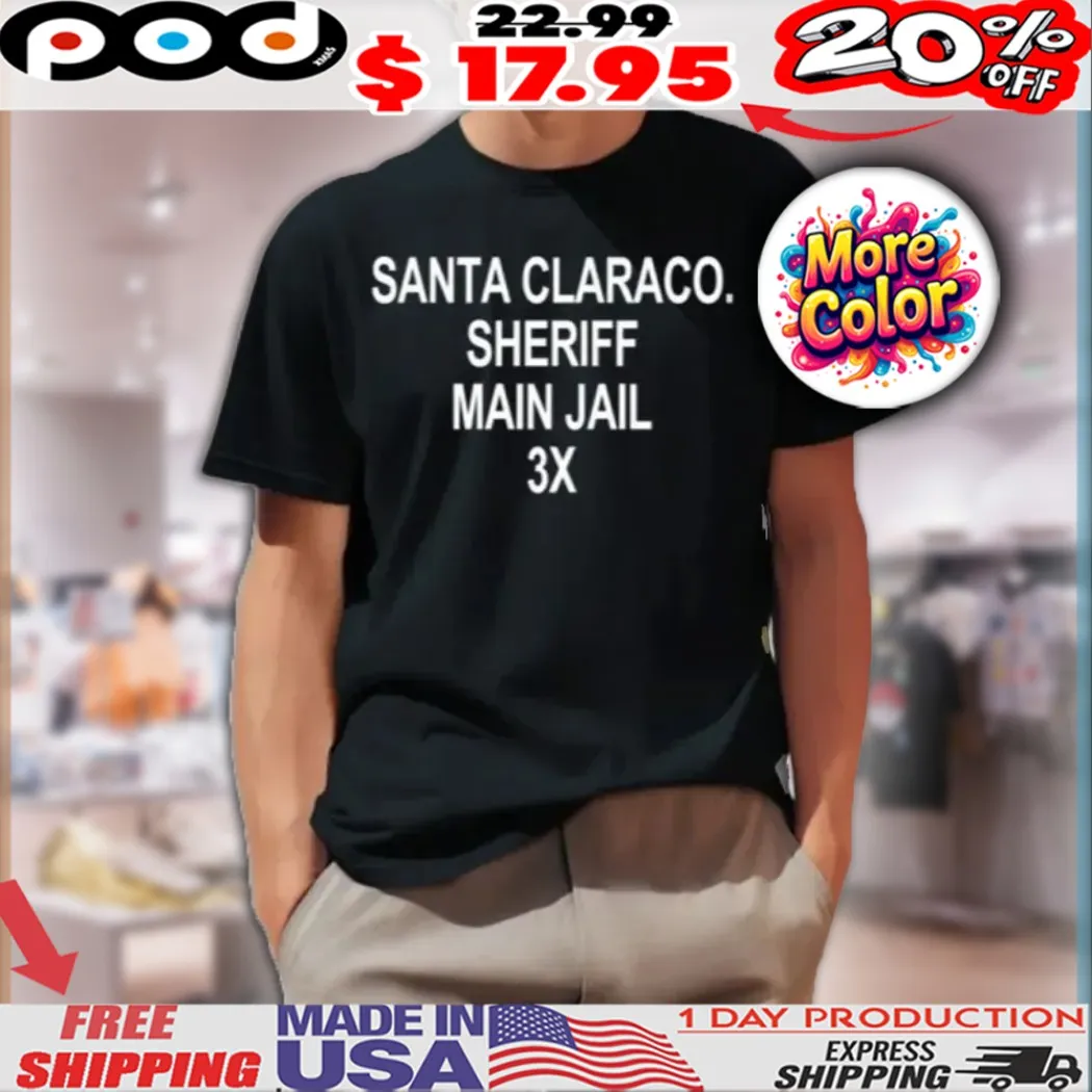 Cain Velasquez Wearing Santa Clara Sheriff Main Jail 3X Shirt