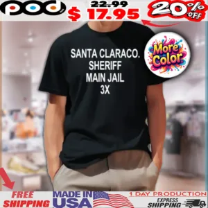 Cain Velasquez Wearing Santa Clara Sheriff Main Jail 3X Shirt
