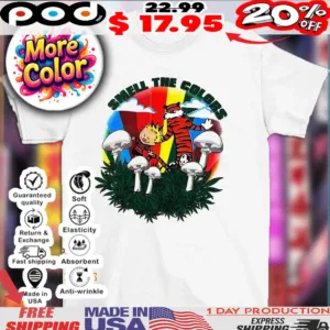 Calvin and Hobbes smell the colors shirt