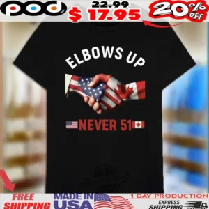 Canada Elbows Up Never 51 Flags Shirt