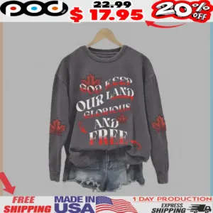 Canada God Keep Our Land Glorious And Free Maple Leaf Shirt