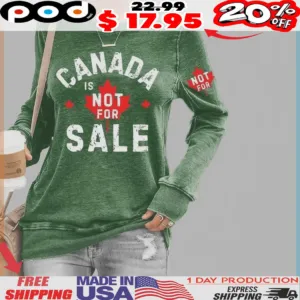 Canada Is Not For Sale Maple Leaf Vintage Style Shirt