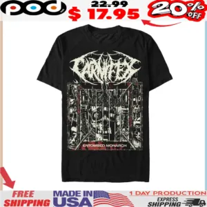 Carnifex Entombed Monarch Skull Horror Shirt