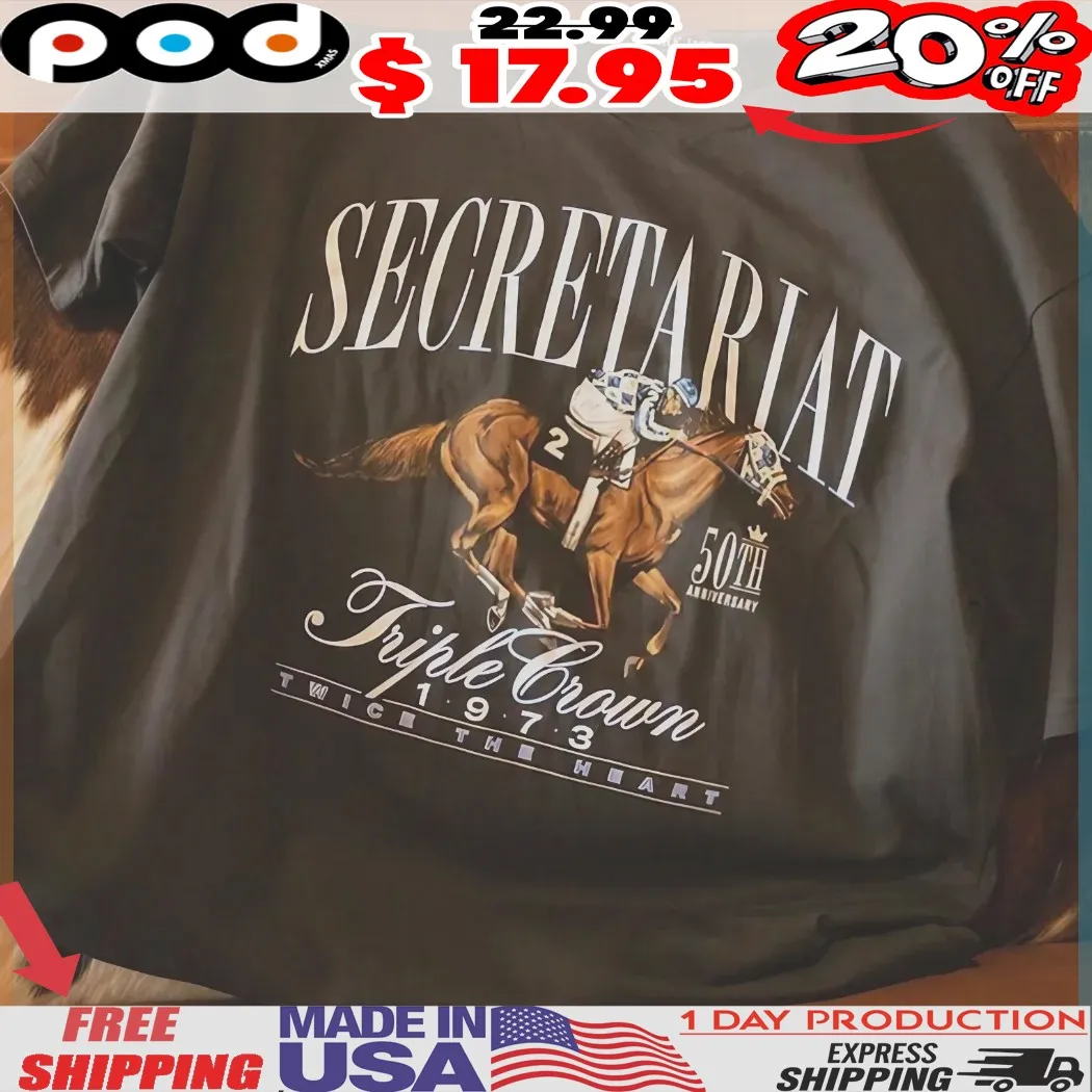Celebrating The 50th Anniversary Secretarind Triple Crown 1973 Twice The Heart Shirt