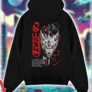 Chainsaw Man 'Kon' Fox Head Devil Dark Anime Streetwear Shirt