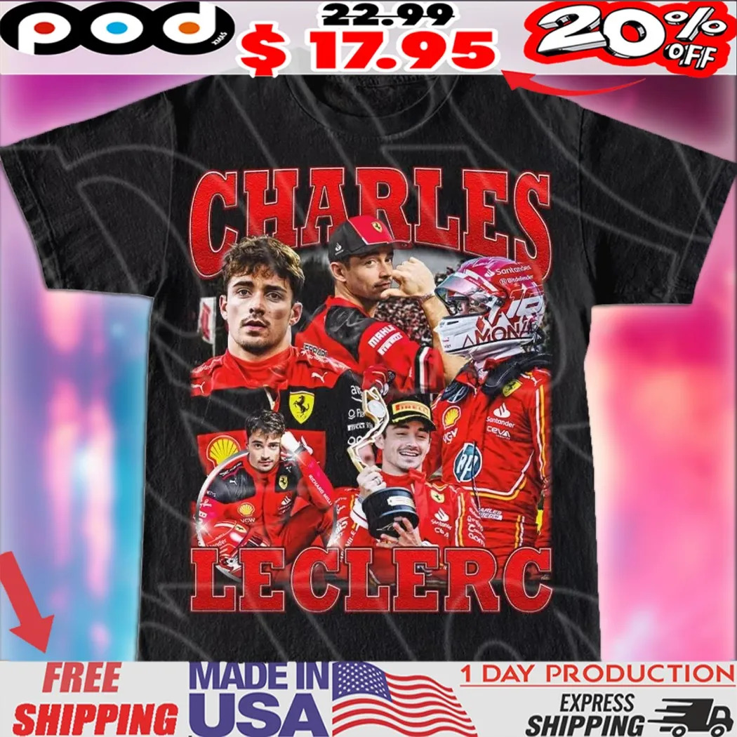 Charles Leclerc Vintage Bootleg Style Shirt