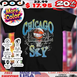 Chicago Sky basketball shattered glass WNBA shirt