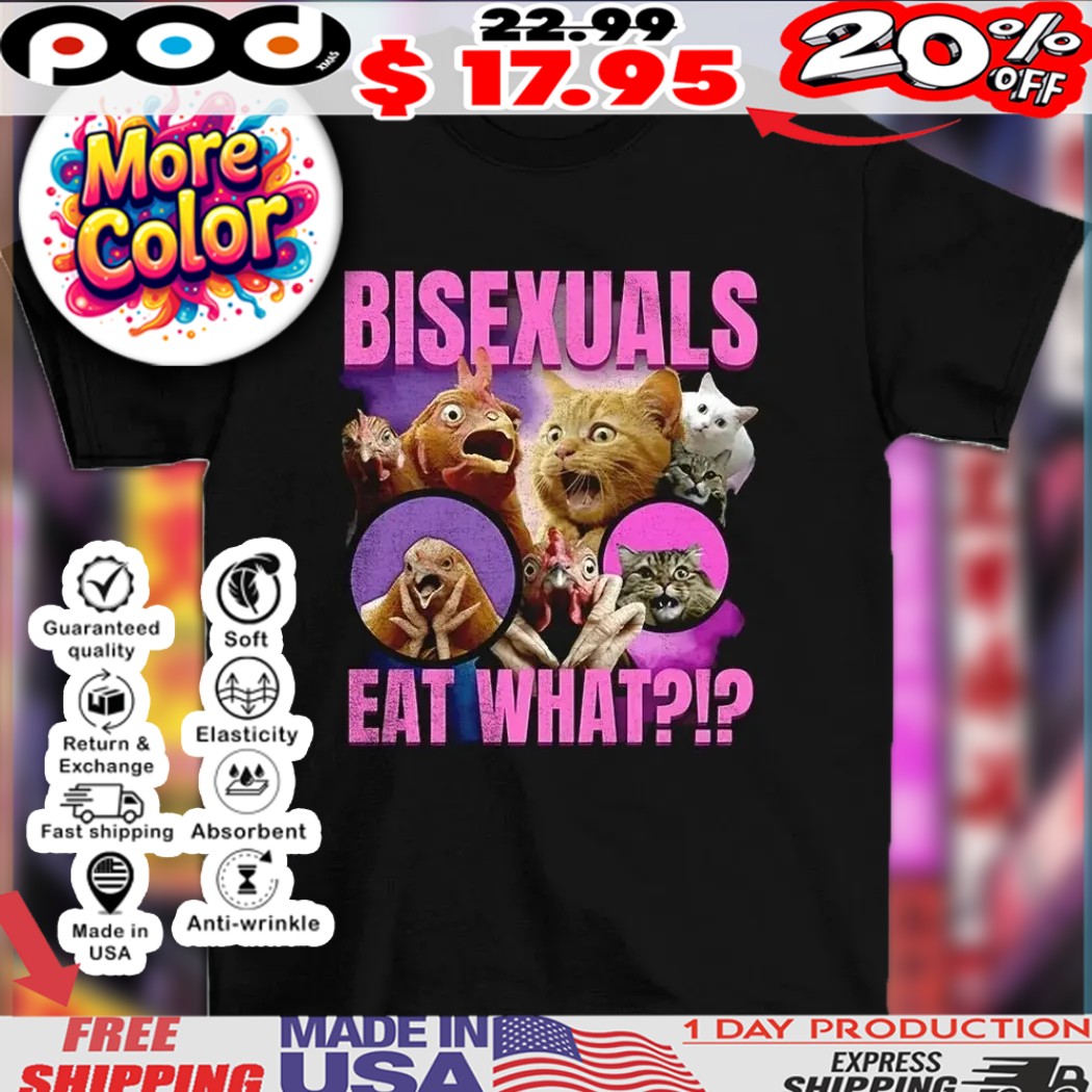 Chicken and cat bisexuals eat what vintage bootleg style shirt