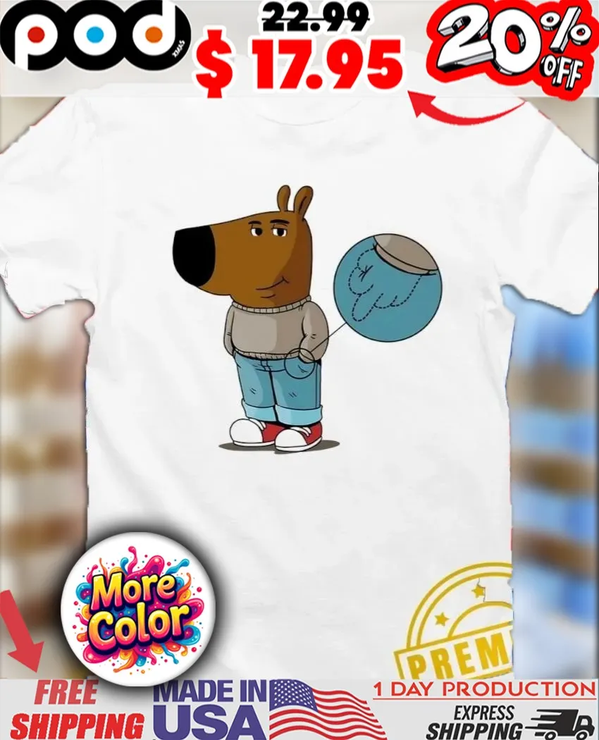 Chill Guy middle finger Meme shirt