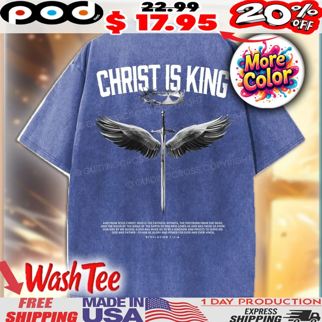 Christ Is King Revelation 1 5 6 Religious Sublimation Design Christian Shirt