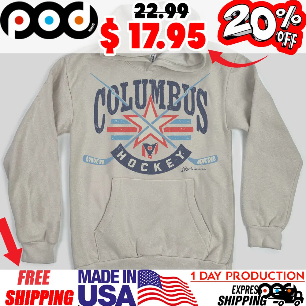 Columbus Hockey Graphic Star Signature Shirt