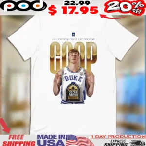 Cooper Flagg Duke Blue Devils Got The National Player Of The Year Oscar Robertson Trophy 2025 NCAA Shirt
