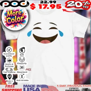 Crying laughing emoji funny shirt