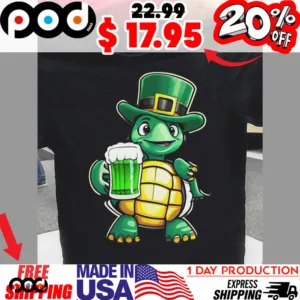 Cute Leprechaun Sea Turtle Beer San Patricio Shirt