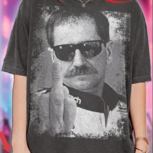 Dale Earnhardt Middle Finger Funny Vintage Shirt
