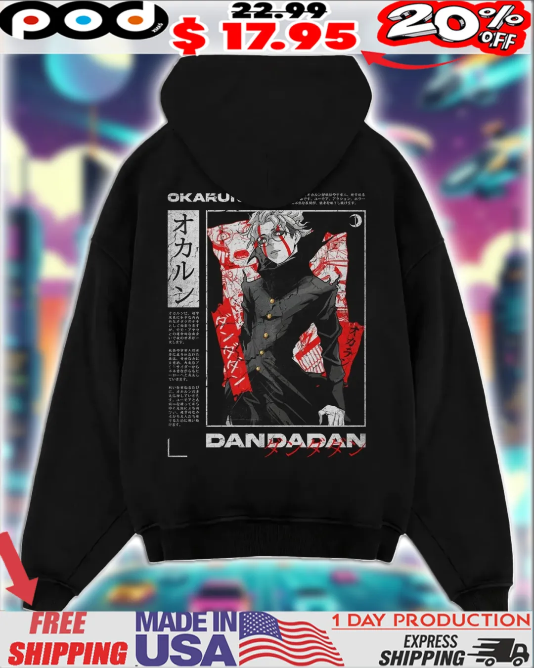 Dandadan Okarun Muko Horror Manga Streetwear Shirt
