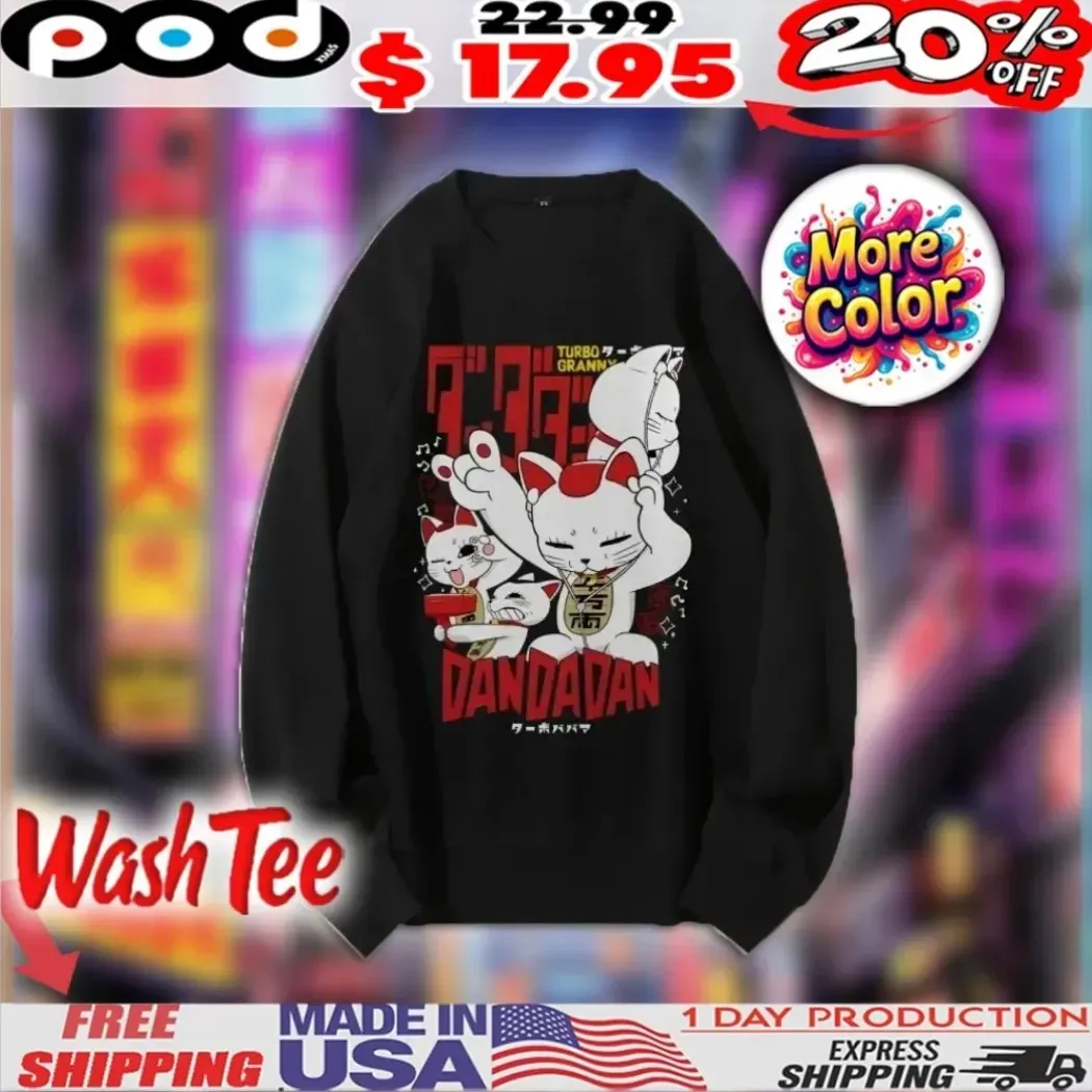 Dandadan Turbo Granny Cat Anime Shirt