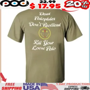 Dead Pedophiles Don't Reoffend Kill Your Local Pedo Smile Icon shirt