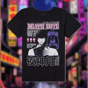 Death Note Light Kira Magazine In The End I'll Write His Name Death Note How To Use It The Human Whose Name Is Written In This Note Shall Die Death Note Shirt