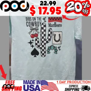 Dibs On The Cowboy Marlboro Cherry, Cactus, Card Shirt
