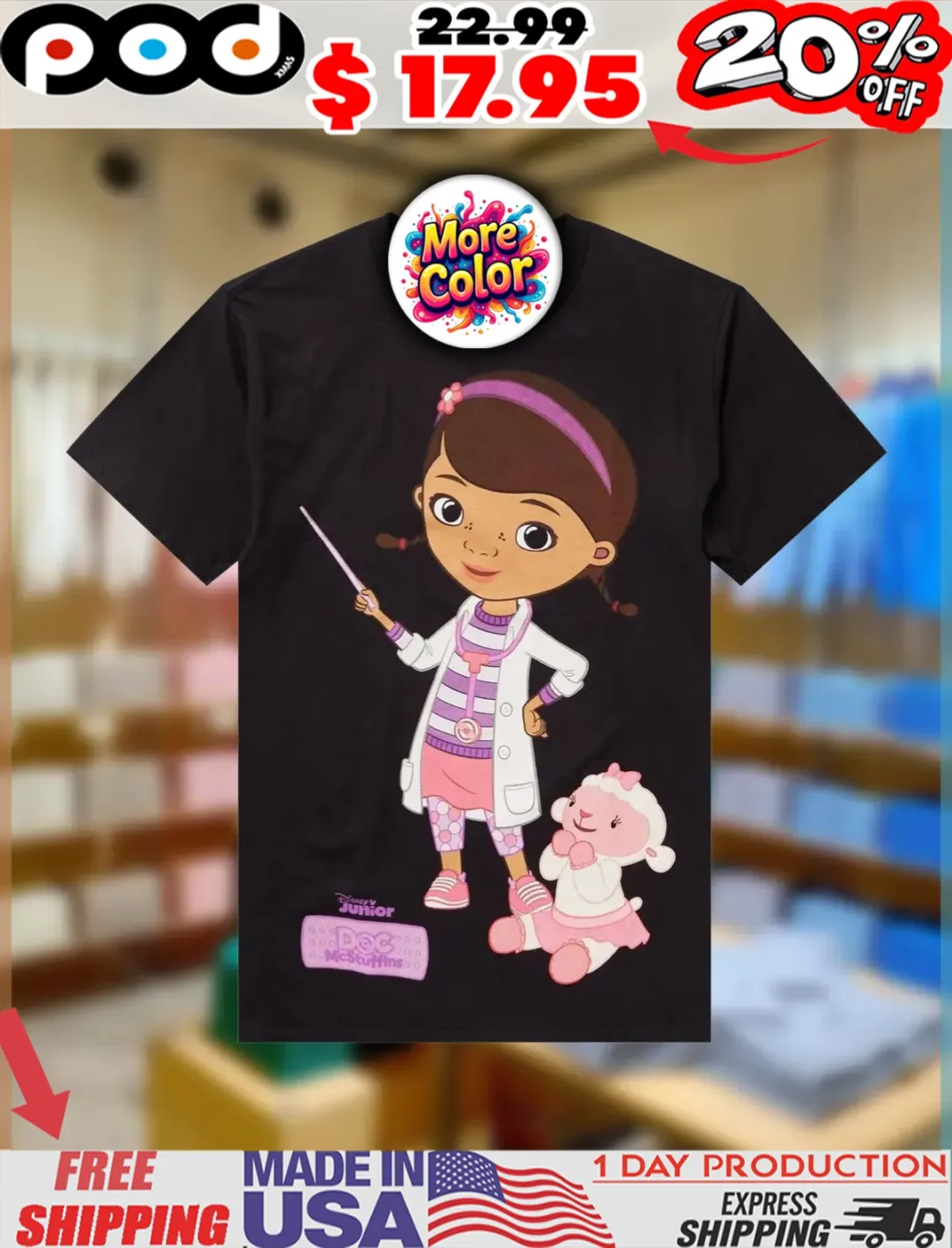 Doc McStuffins Dottie and Lambie Girls Disney shirt